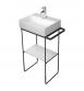 Duravit DuraSquare 45 stativ til h�ndvask - Gulvst�ende - Mat sort