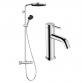 hansgrohe Pulsify S Puro & Tecturis komplet pakke til badev�relset - Krom