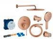 Grohe Essence komplet brusesystem m/Rainshower 310 hovedbruser & SmartActive h�ndbrus til indbygning - B�rstet warm sunset