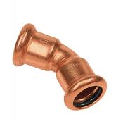 Altech kobber Cu press b�jning 45� med to muffer - 12 mm