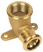 Altech kobber Cu press d�kvinkel 90� m/indvendigt gevind og muffe - 1/2