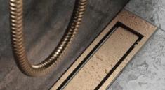 Unidrain Highline ramme - B�rstet kobber - 700/10 mm