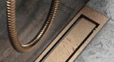 Unidrain Highline ramme - B&oslash;rstet kobber 900/12