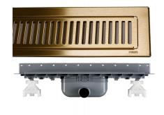 Purus Line RIB afl�bspakke 800 mm - vandret - B�rstet messing