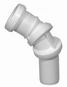 Jotiflex drejbar B&oslash;jning 40 MM 0-90gr. - Hvid