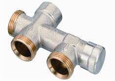 Danfoss RA-KE radiatorkobling med gulvtilslutning til 1-strengsanl&aelig;g