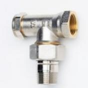 TA radiatorforskruning med flowbegr�nser, �', vinkell�bende