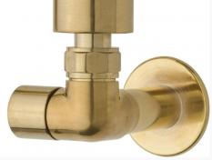 TVS Vinkel ventils&aelig;t - B&oslash;rstet messing