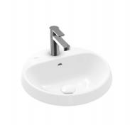 V&B Architectura �45 h�ndvask t/nedf�ldning - Med overl�b - 1 hanehul