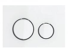 Geberit Sigma 50 Round betjeningsplade - Hvid/krom
