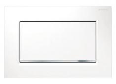 Geberit Sigma 10 Square skyl-stop-skylning - hvid/krom