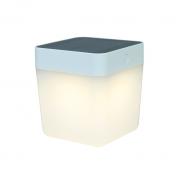 Lutec bordlampe terning m/solceller - Hvid