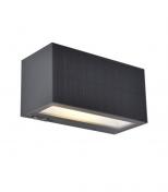 Lutec Solar Inka hybrid udend�rslampe til v�g m/solceller - M�rkegr�