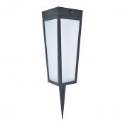 Lutec Dias Solar udend�rslampe m/frostet glas, sensor og jordspyd - Sort