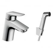 hansgrohe Logis h�ndvaskarmatur m/bidettebruser og 160 cm bruseslange - Krom