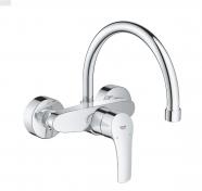 Grohe Eurosmart k�kkenarmatur til v�g m/svingtud