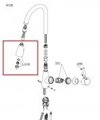 Damixa  bruserhoved til Kafe, udtr�kbar 23138 - Krom