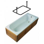 Van Der P 360gr Forh�ngstang Kvadrat 100x100cm m/2 loftst�tter - Rustfrit st�l