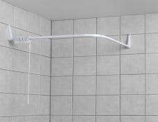 Van Der P Badeforh�ngsstang vinkel Erica2000, 70x160 cm - Hvid