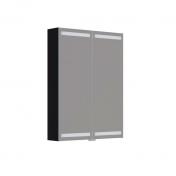 Dansani Level spejlskab 60 m/lys, lysstyring og tr�bakker - Sort eg