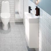 Gustavsberg Artic Small 33 m�bels�t - vask til h�jre - Hvid/hvid