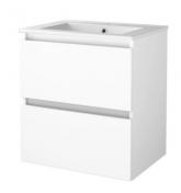 Sanibell Basicline m�bels�t 60 m/integrerede greb - Hvid h�jglans