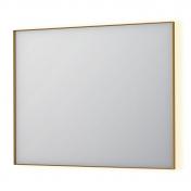 Sanibell Ink SP32 firkantet spejl m/backlight, varme og sensor 100 x 80 cm - B�rstet mat guld