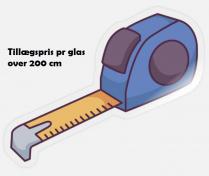 Till&aelig;gspris pr. glas over angivet maks. m&aring;l