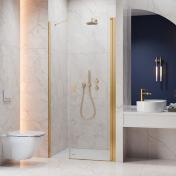 Str�mberg Noma 45 svingd�r m/sidepanel 1000mm - H�jre - Poleret messing