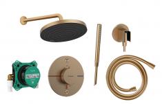 hansgrohe ShowerSelect Comfort S komplet brusesystem til indbygning - B�rstet bronze