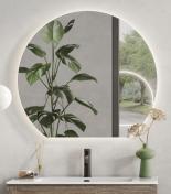 Str�mberg semi rundt spejl 100 x 90 cm