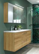 Outlet - Dansani Mido+ 120 m�bels�t m/Amber dobbelt h�ndvask - Varm eg