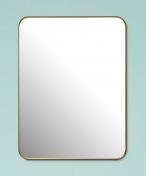 Cass�e spejl m/b�rstet messing ramme - 120x80 cm - Vendbart