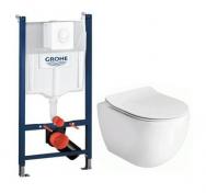 Lavabo Glomp Mini rimless toiletpakke inkl. s�de m/soft-close, cisterne og hvid betjening