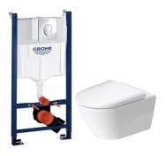 Duravit D-neo Rimless toiletpakke inkl. s�de m/soft-close, cisterne og krom betjening