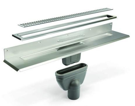 Unidrain komplet afl&oslash;b 900 mm/10 mm ramme til bagv&aelig;g