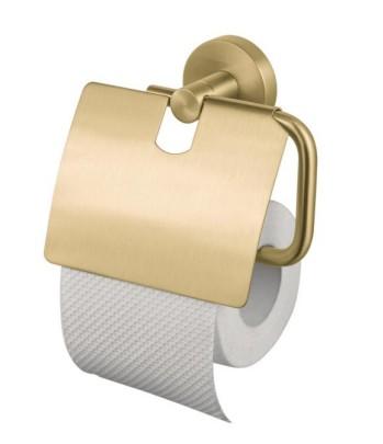 Kosmos toiletpapirholder m/l&aring;g - B&oslash;rstet messing