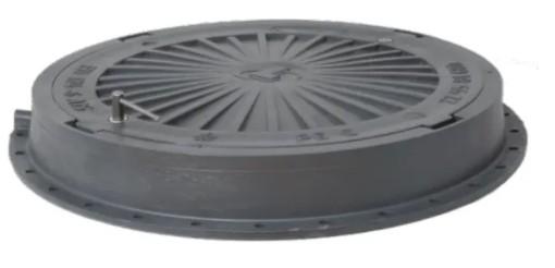 Lauridsen 600 mm rund karm/d&aelig;ksel m/l&aring;s - 1,5 t