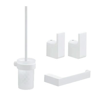 Hefe Piren s&aelig;t af badtilbeh&oslash;r - Mat hvid