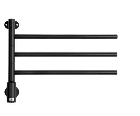 Kriss Flex 1 H&aring;ndkl&aelig;det&oslash;rrer m/3 arme - 55x42 cm - Mat sort