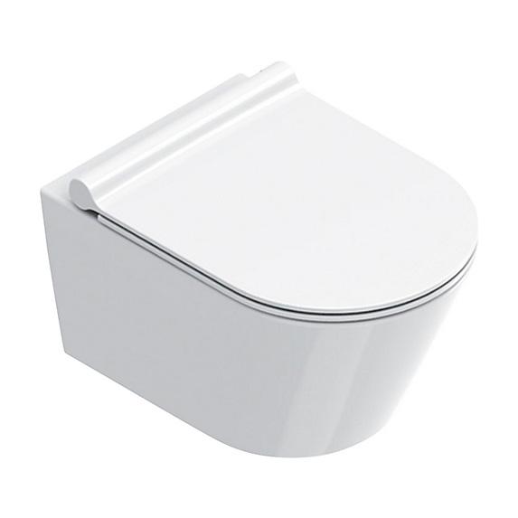 Catalano Zero 50 v&aelig;gh&aelig;ngt toilet m/Silentech, skjult montering og CataGlaze+