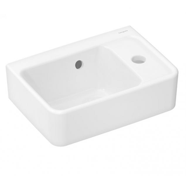 hansgrohe Xanuia Q 36 h&aring;ndvask t/v&aelig;g - Hanehul til h&oslash;jre