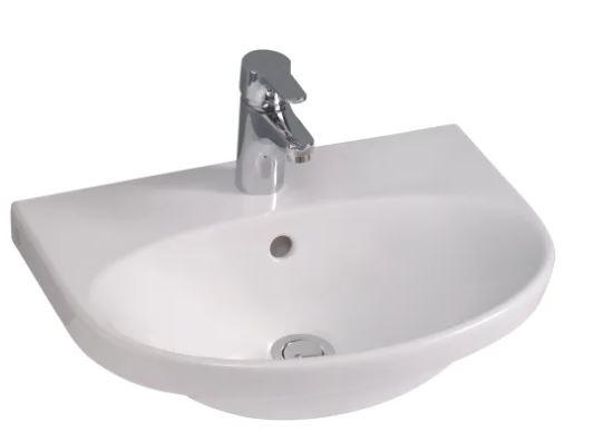 Gustavsberg 5550 50 Nautic h&aring;ndvask t/v&aelig;g - Uden overl&oslash;b - 1 hanehul