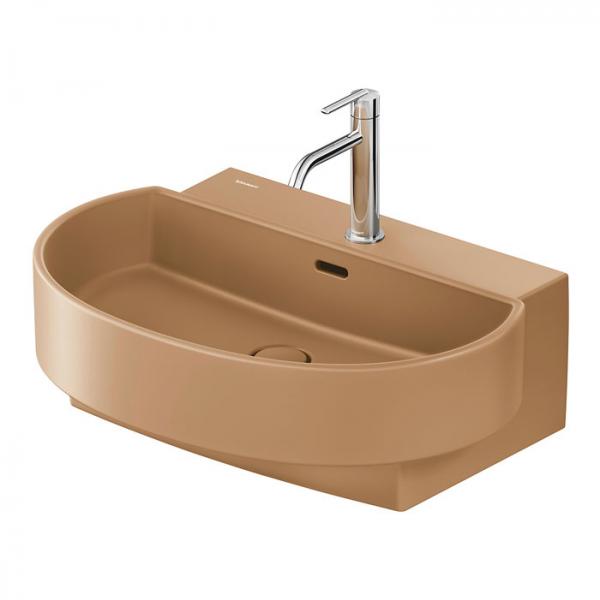 Duravit Balcoon 65 h&aring;ndvask t/v&aelig;g - 1 hanehul - DuraShield - Ler terra
