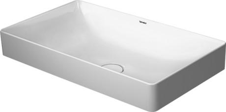 Duravit Durasquare 60 fritst&aring;ende bowlevask - Uden hanehul - Wondergliss