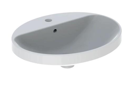Geberit Variform 55 oval h&aring;ndvask t/nedf&aelig;ldning - 1 hanehul