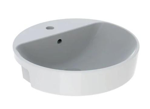 Geberit Variform 50 rund h&aring;ndvask t/delvis nedf&aelig;ldning - 1 hanehul