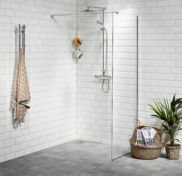 Alterna Vetro fast brusev&aelig;g 70x200 m/ EasyClean - Klar/Krom