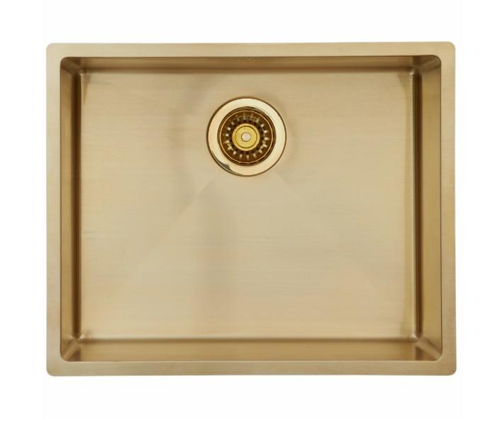 Lavabo Kubus 500 Soft k&oslash;kkenvask - &AElig;gte messing