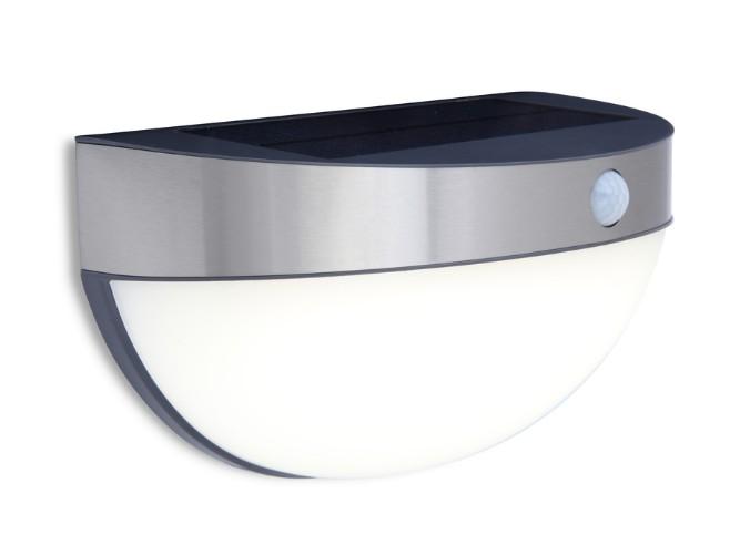 Lutec Bubble Solar udend&oslash;rs v&aelig;glampe m/solceller og sensor - Rustfrit st&aring;l